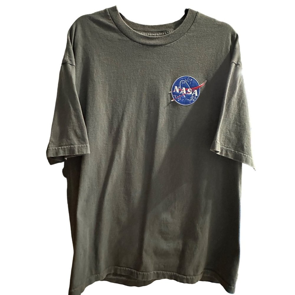 Retrofit NASA size XL comfortable gray cotton short sleeve t shirt